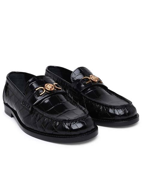 moccasin versace|Versace black label slippers.